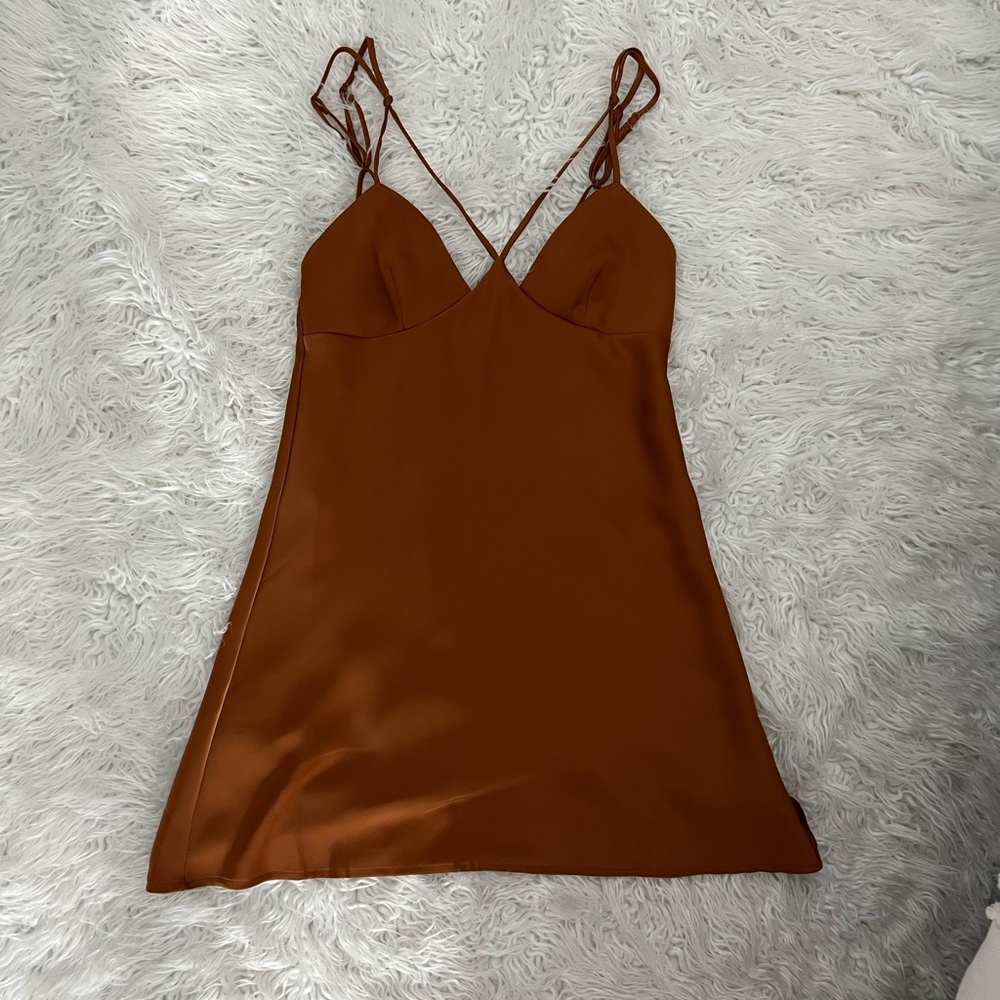 Urban outfitters satin slip mini dress